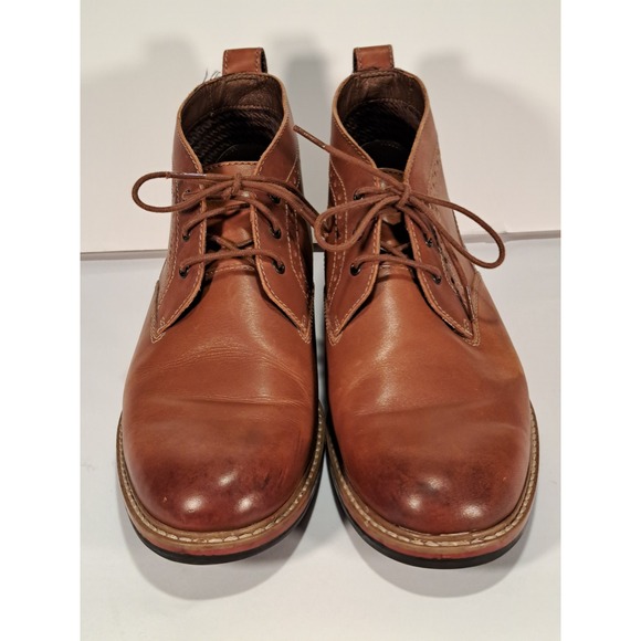 Bostonian Mens Brown Leather Wingtip Brogue Chukka‎ Boots 26119393 Size 12 M main image 7